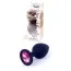Анальна пробка із рожевим кристалом Exclusivity Jewellery Silicon Plug M, чорна - Фото №8