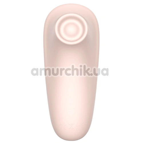 Кліторальний вібратор з пульсацією Kissen Rosebud, світло-рожевий