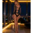 Боди Star Night Cutouts Mesh Rhinestone Bodysuit, черное - Фото №11