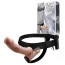Двойной страпон с вибрацией Ultra Passion Harness Dual Penis Strap On, телесный - Фото №8