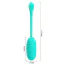 Виброяйцо Pretty Love Kirk Super Soft Silicone, бирюзовое - Фото №8