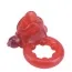 Виброкольцо Iso Stretch Nubby Clitoral Probe Cockring, красное - Фото №1