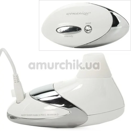 Симулятор орального сексу для жінок Womanizer W500 Pro, білий