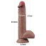 Фаллоимитатор Dual-Layered Silicone Nature Cock LV411047, коричневый - Фото №2
