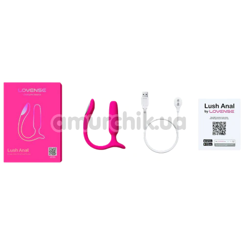 Анальна пробка з вібрацією Lovense Lush Anal, рожева