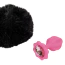 Анальна пробка з рожевим кристалом і чорним хвостиком Alume Silicone Plug With Tail S, рожева - Фото №8