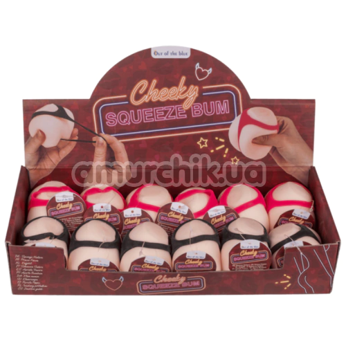 Іграшка-антистрес Сідниці в чорних трусиках Squeeze Cheeky Bum, тілесна