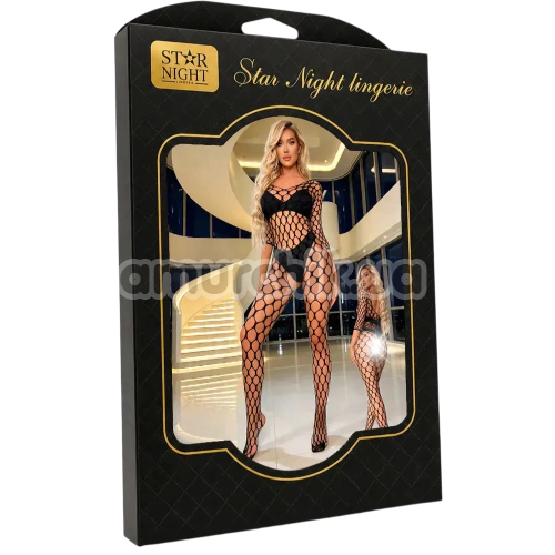 Комбінезон Star Night Fish In Net Bodystocking, чорний