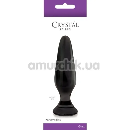 Анальна пробка Crystal Spires, чорна