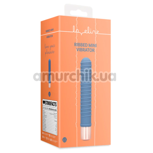 Вибратор Loveline Ribbed Mini Vibrator, синий