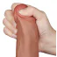 Фаллоимитатор Sliding-Skin Dual Layer Dong 9 с мошонкой, светло-коричневый - Фото №12