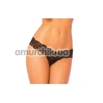 Трусики-стринги Fancy Schmancy Lace Thong, черные - Фото №1
