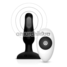 Анальна пробка з вібрацією B-Vibe Vibrating Novice Plug, чорна - Фото №1