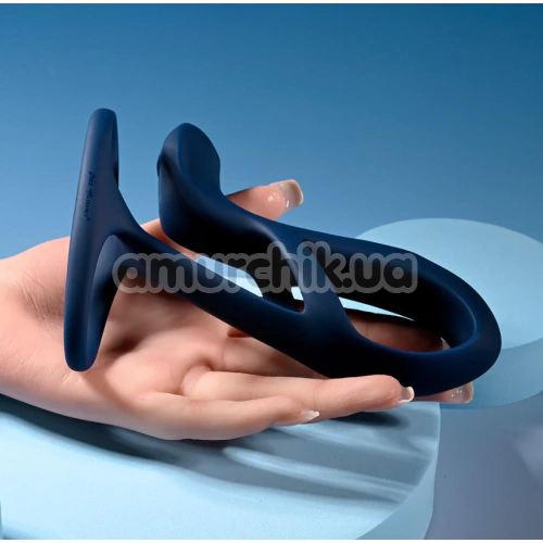 Насадка на пенис с вибрацией Zero Tolerance Big Time, синяя