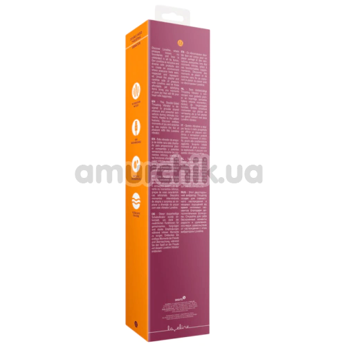 Двухконечный вибратор с толчками Loveline Double-Sided Thrusting Vibrator, бордовый