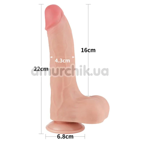 Фаллоимитатор Sliding-Skin Dual Layer Dong 8.5, телесный