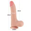 Фаллоимитатор Sliding-Skin Dual Layer Dong 8.5, телесный - Фото №6