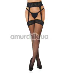 Колготки Daring Intimates Fishnet Garterbelt Stockings, черные - Фото №1