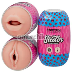 Мастурбатор Lovetoy Slider Double-Ended Masturbator Vagina and Mouth, тілесний - Фото №1