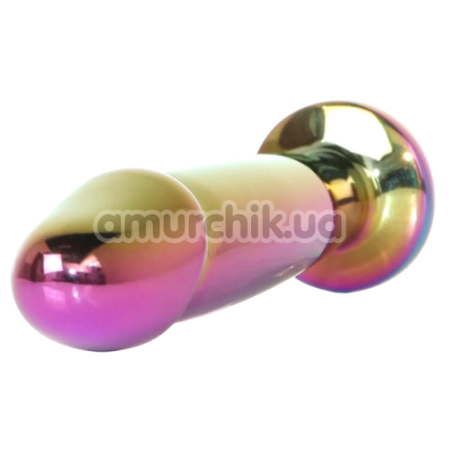 Анальная пробка с радужным кристаллом Exclusivity Jewellery Multicolour Penis Plug М, радужная