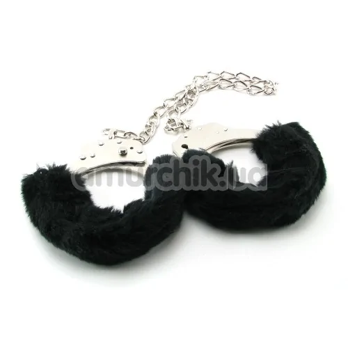 Фіксатори для ніг Furry Leg Cuffs, чорні