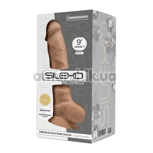 Фалоімітатор Silexd Premium Silicone Dildo Model 1 Size 9, карамельний