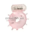 Ерекційне кільце Silicone Power Ring Vibrator рожеве - Фото №1