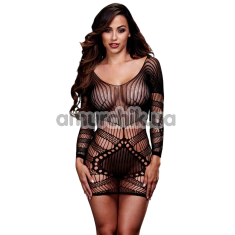 Платье Longsleeve Lace Mini Dress (модель 3129), черное - Фото №1