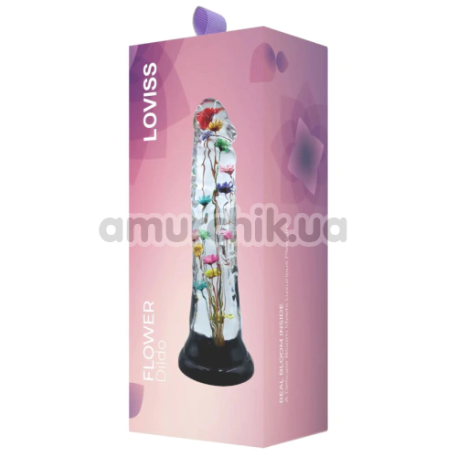 Фаллоимитатор Loviss Flower Helichrysum Dildo, прозрачный