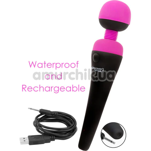 Універсальний вібромасажер Palm Power Recharge Massage Wand, рожевий