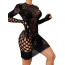 Платье Star Night Big Close Net Mini Dress, черное - Фото №5