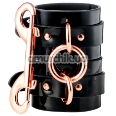 Фіксатори для рук Kinky Diva High Gloss Bondage Wrist Cuffs, чорні - Фото №1