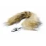 Анальная пробка с коричневым хвостиком Boss Series Fox Tail XL, серебряная - Фото №2