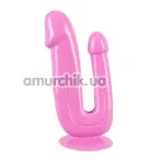 Анально- вагінальный фалоімітатор Duo Dildo, рожевий - Фото №1