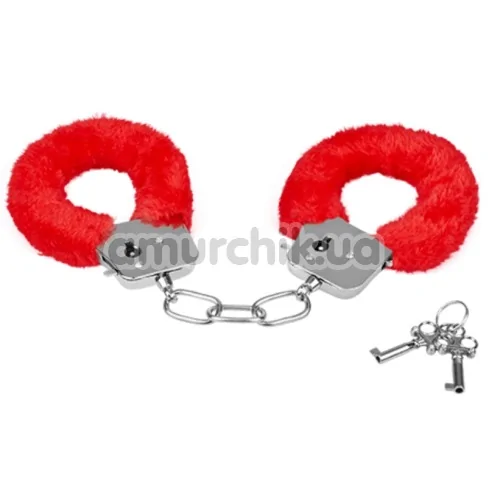 Наручники MAI No.38 Metal Furry HandCuffs, красные