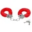 Наручники MAI No.38 Metal Furry HandCuffs, красные - Фото №3