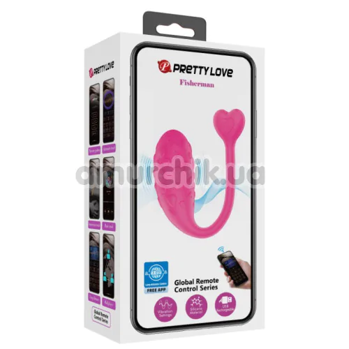 Виброяйцо Pretty Love Fisherman, розовое