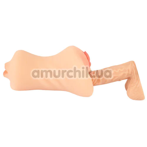 Мастурбатор Nature Skin Mouth, Vagina & Ass, телесный