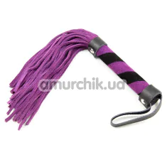 Флоггер DS Fetish Flogger М, фіолетово-черный - Фото №1