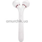 Ультразвуковий масажер для обличчя Geske Sonic Facial Roller 4 in 1, кремовий - Фото №1