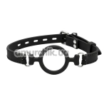 Кляп-кольцо DS Fetish Silicone Ring Gag, черный - Фото №1