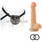 Страпон SX For You Harness Kit With 7 Cock, тілесний - Фото №1