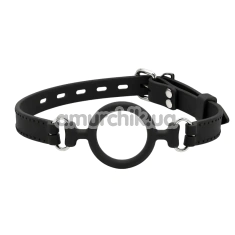 Кляп-кольцо DS Fetish Silicone Ring Gag, черный - Фото №1