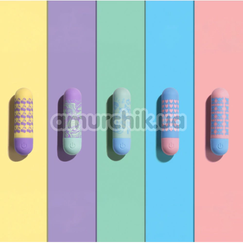 Кліторальний вібратор Shots S-Line Sweet Vibrating Pussy Bullets Heart To Get, блакитний