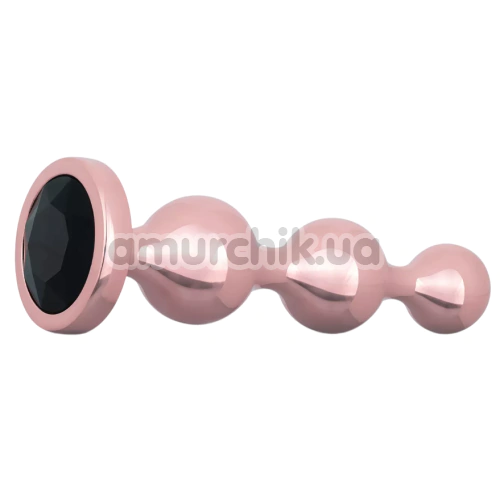 Набор анальных пробок Rosy Gold Nouveau Metal Butt Plug Set 3 Pieces, розовый