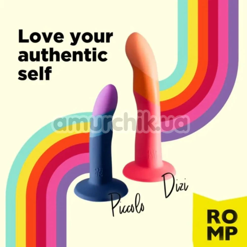 Фалоімітатор для страпона Romp Dizi, рожево-помаранчевий