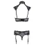 Комплект Cottelli Collection Lingerie 221315012, чорний: бюстгальтер з коміром + трусики-стрінги - Фото №5