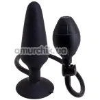 Анальний розширювач Silicone Pleasure Inflatable Butt Plug L, чорний - Фото №1
