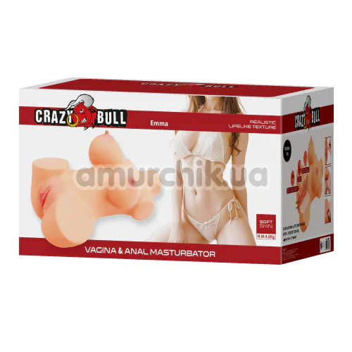 Искусственная вагина и анус Crazy Bull Emma, телесная
