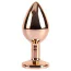 Анальна пробка з райдужним кристалом Matrix Mont Rose Gold Gem Metal Plug M, золота - Фото №4